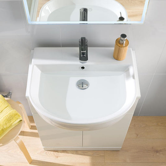 Eastbrook Metro 560mm Slim Rim Semi Recessed Basin White | 26.0097