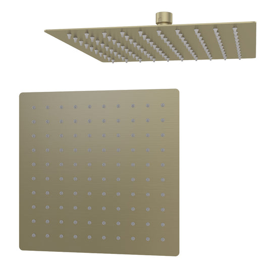 Eastbrook Modern Square Over Head Shower Head Brushed Brass | 60.1042