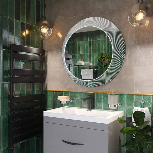 Eastbrook Muzzari 800x800mm Round LED Bathroom Mirror Chrome | 94.0042 - Envy Bathrooms Ltd