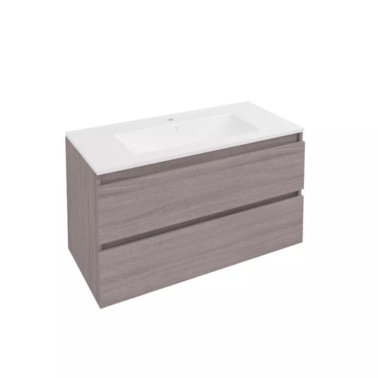 Eastbrook Olympia 100cm Wall Hung Drawer Unit Grey Oak | 39.0011 - Envy Bathrooms Ltd