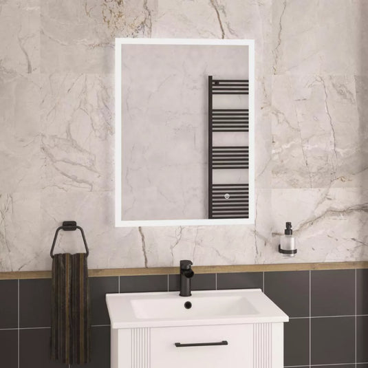 Eastbrook Pegella Reflect 500x700mm LED Bathroom Mirror Chrome | 40.1071 - Envy Bathrooms Ltd