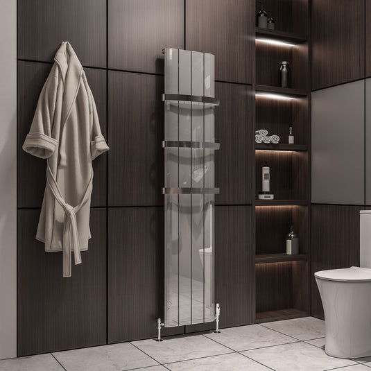 Eastbrook Peretti 1800 x 375mm Aluminium Radiator Polished Aluminium | 86.0178