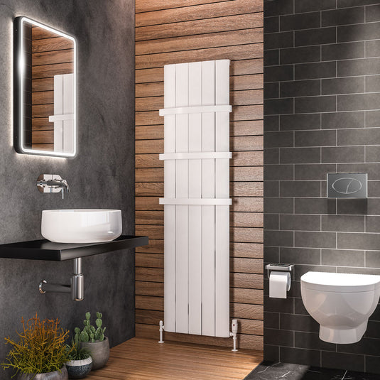 Eastbrook Peretti 1800 x 470mm Aluminium Radiator Matt White | 86.0059