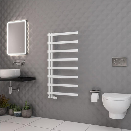 Eastbrook Platani 1150 x 600mm Towel Rail Matt White | 89.1331
