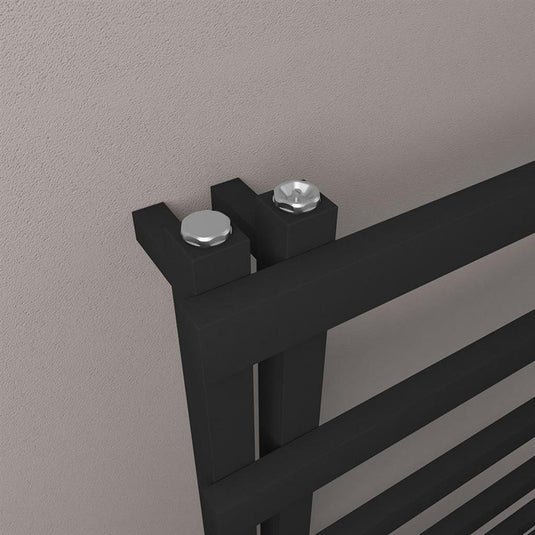 Eastbrook Platani 800 x 500mm Towel Rail Matt Black | 89.1346