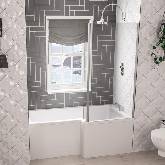 Eastbrook Portland L‑Shape RH 1600 x 850 x 750mm Beauforte Bath White | 42.1232