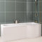 Eastbrook Portland P‑Shape Universal End Bath Panel 750 x 560mm Beauforte White | 42.6066