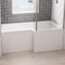 Eastbrook Portland Reinforced L‑Shape Universal End Bath Panel 750 x 560mm Beauforte White | 42.6063