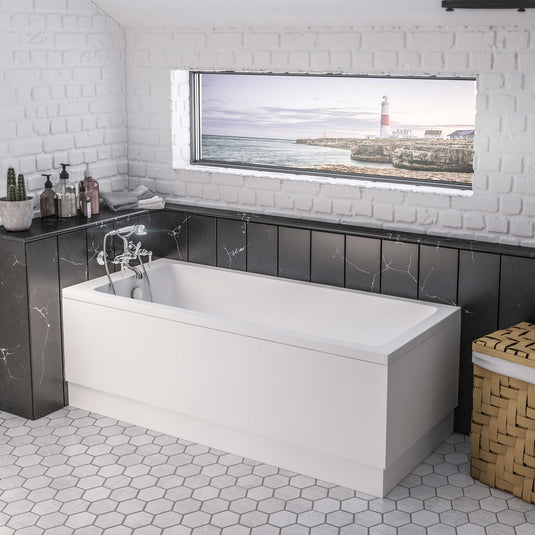Eastbrook Portland Single Ended 1700 x 700mm  (5mm) Bath Matt White | 42.0504