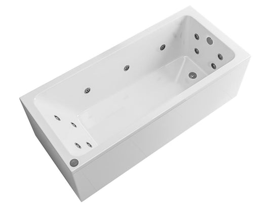 Eastbrook Portland Single Ended 1700 x 750mm 14‑Jet Whirlpool Beauforte Bath White | 42.2017