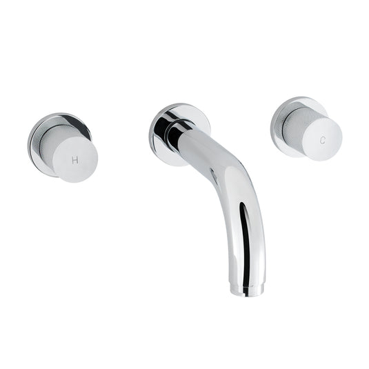 Eastbrook Prado Cylinder 3 Hole Wall Mounted Basin Mixer Chrome | 79.0057