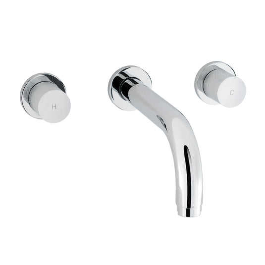 Eastbrook Prado Cylinder 3 Hole Wall Mounted Bath Filler Chrome | 79.0058