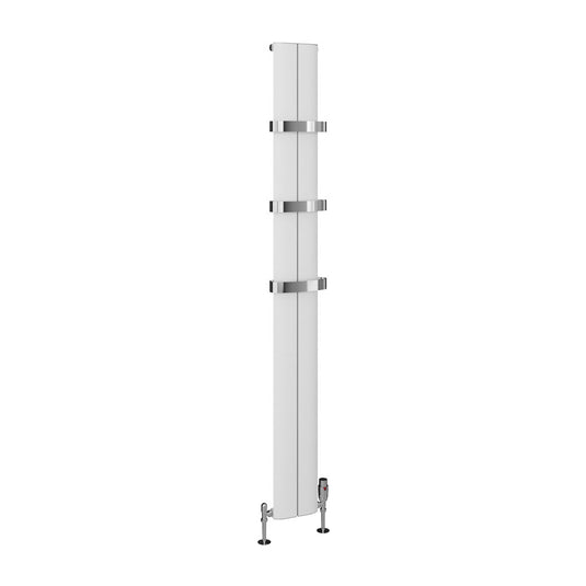 Eastbrook Preston 1800 x 185mm Aluminium Radiator Matt White | 89.0161