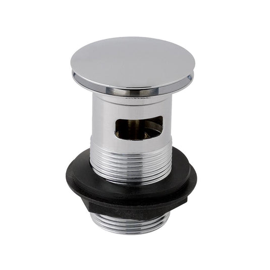 Chrome bathroom basin click clack waste with overflow and threaded fitting