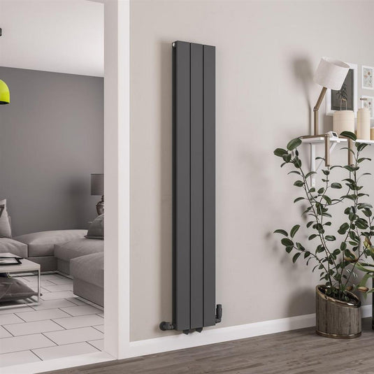 Eastbrook Queenswood 1800 x 291mm Aluminium Radiator Matt Anthracite | 81.0273