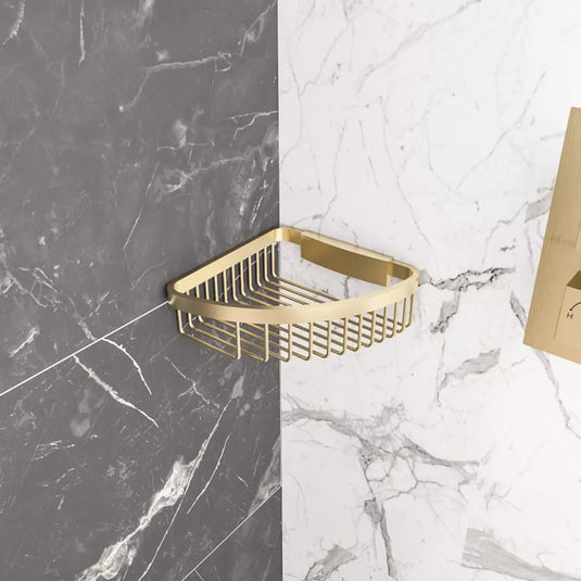 Eastbrook Removable Corner Basket Brushed Brass | 52.613 - Envy Bathrooms Ltd
