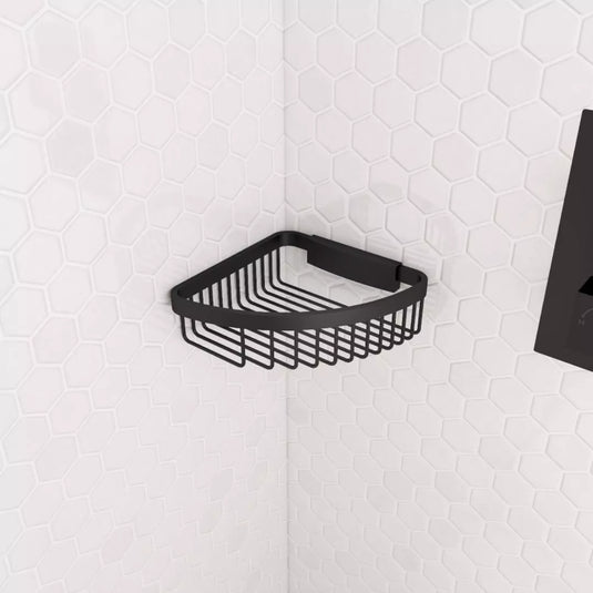Eastbrook Removable Corner Basket Matt Black | 52.612 - Envy Bathrooms Ltd