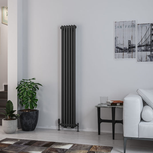 Eastbrook Rivassa 2 1800 x 293mm Column Radiator Matt Anthracite | 81.0018