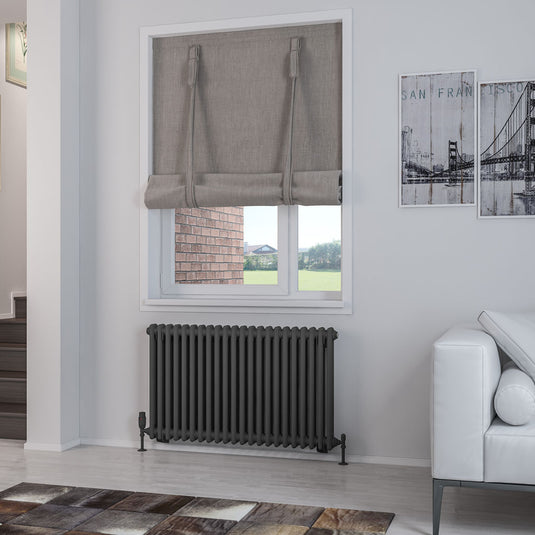 Eastbrook Rivassa 2 Column Radiator 600 x 1010mm - Matt Anthracite | 81.0090