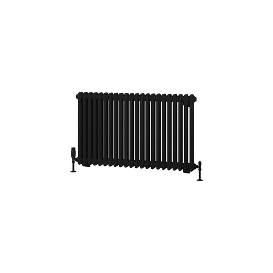 Eastbrook Rivassa 2 Column Radiator 600 x 1010mm Matt Black | 81.0216