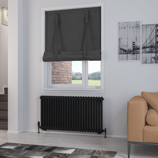 Eastbrook Rivassa 2 Column Radiator 600 x 1148mm Matt Black | 81.0217