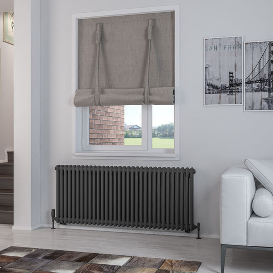 Eastbrook Rivassa 2 Column Radiator 600 x 1460mm - Matt Anthracite | 81.0091