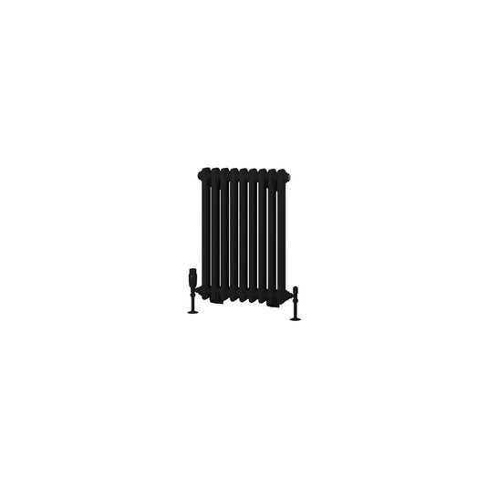 Eastbrook Rivassa 2 Column Radiator 600 x 428mm Matt Black | 81.0210
