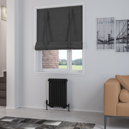 Eastbrook Rivassa 2 Column Radiator 600 x 428mm Matt Black | 81.0210