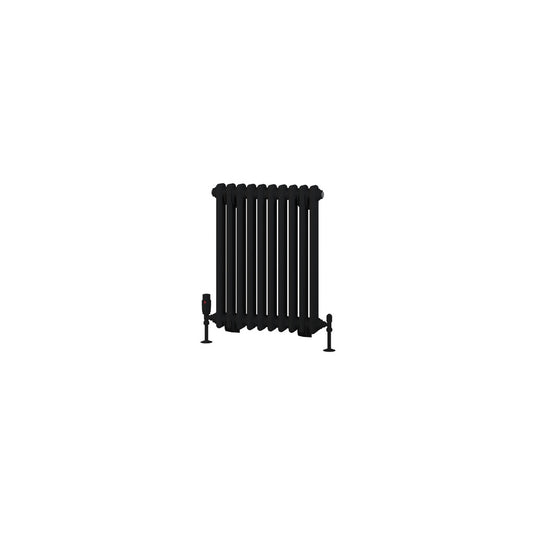 Eastbrook Rivassa 2 Column Radiator 600 x 473mm Matt Black | 81.0211