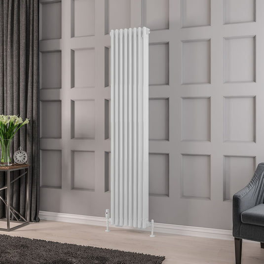 Eastbrook Rivassa 3 1800 x 383mm Column Radiator Gloss White | 81.0011