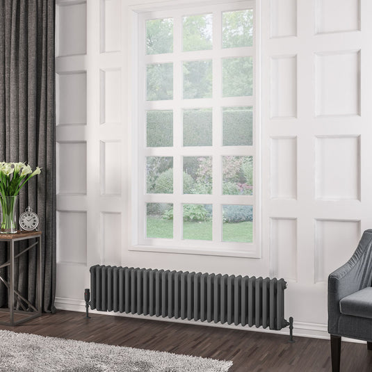 Eastbrook Rivassa 3 300 x 1373mm Column Radiator Matt Anthracite | 81.0030
