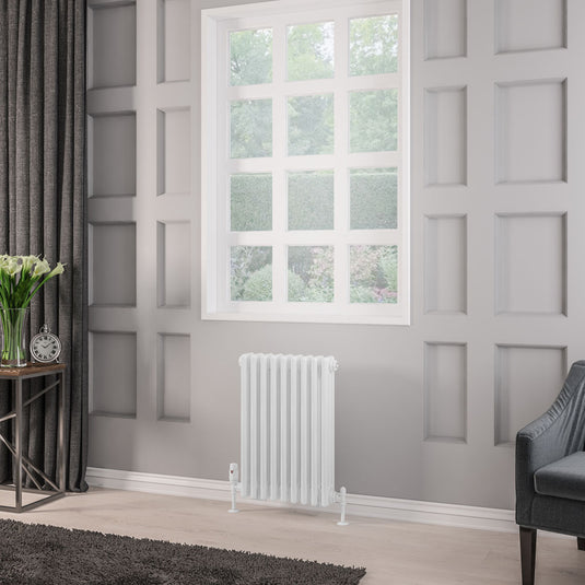 Eastbrook Rivassa 3 600 x 428mm Column Radiator Gloss White | 81.0042