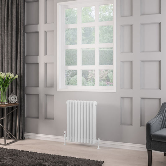 Eastbrook Rivassa 3 600 x 473mm Column Radiator Gloss White | 81.0043