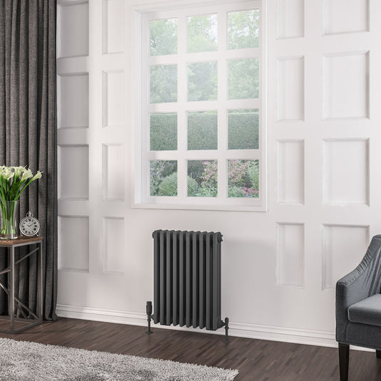 Eastbrook Rivassa 3 600 x 473mm Column Radiator Matt Anthracite | 81.0051