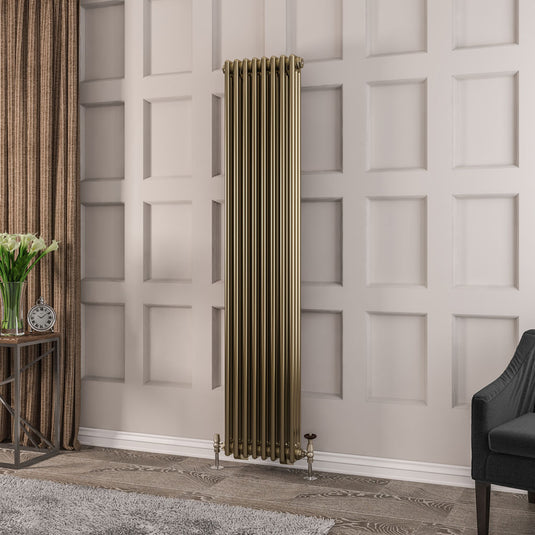 Eastbrook Rivassa 3 Column Radiator 1800 x 383mm Bronze Effect | 81.0120