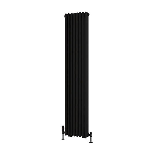 Eastbrook Rivassa 3 Column Radiator 1800 x 383mm – Matt Black | 81.0235