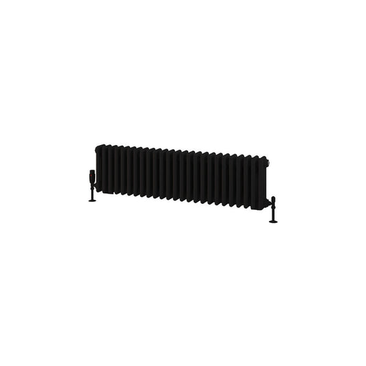 Eastbrook Rivassa 3 Column Radiator 300 x 1148mm Matt Black | 81.0223