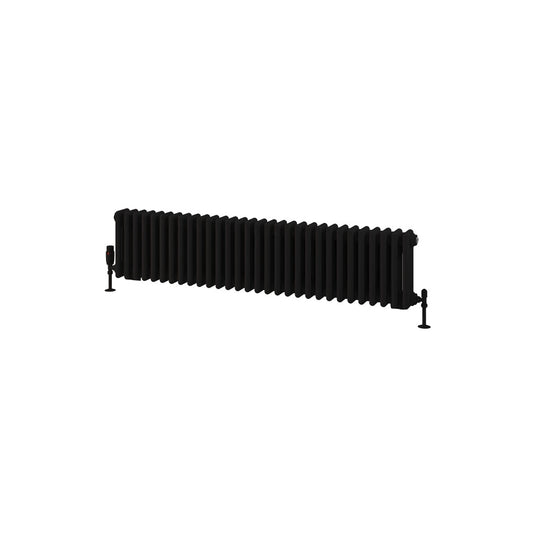 Eastbrook Rivassa 3 Column Radiator 300 x 1373mm Matt Black | 81.0224