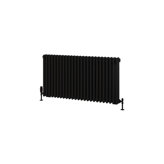 Eastbrook Rivassa 3 Column Radiator 600 x 1148mm – Matt Black | 81.0232