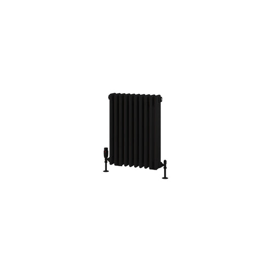 Eastbrook Rivassa 3 Column Radiator 600 x 473mm – Matt Black | 81.0226