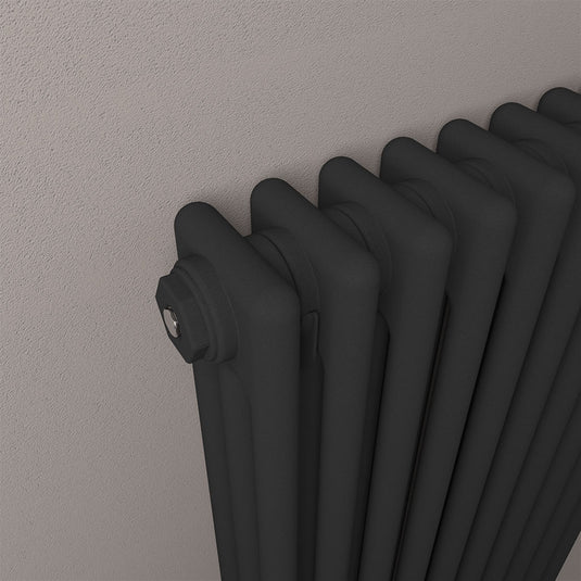 Eastbrook Rivassa 3 Column Radiator 600 x 833mm – Matt Black | 81.0230