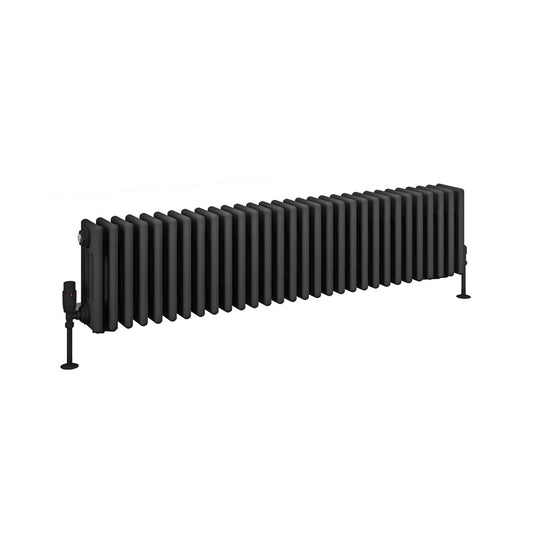 Eastbrook Rivassa 4 Column Radiator 300 x 1373mm - Matt Anthracite | 81.0082