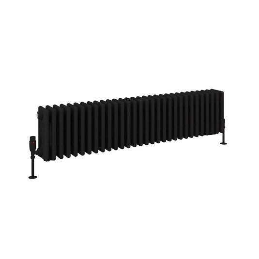 Eastbrook Rivassa 4 Column Radiator 300 x 1373mm – Matt Black | 81.0239
