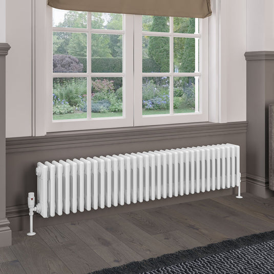Eastbrook Rivassa 4 Column Radiator 300 x 1505mm Gloss White | 81.0070