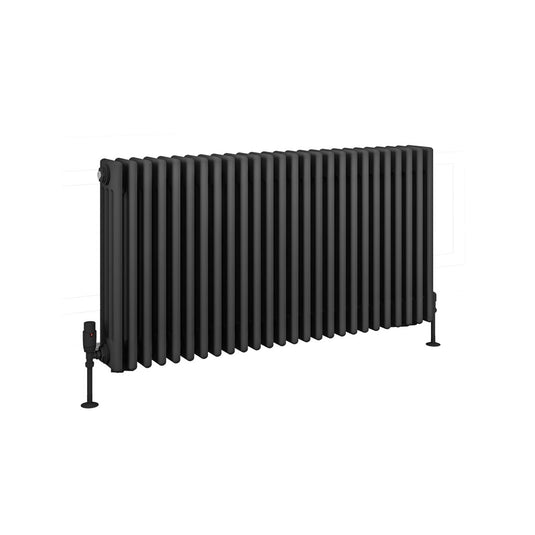 Eastbrook Rivassa 4 Column Radiator 600 x 1190mm - Matt Anthracite | 81.0088
