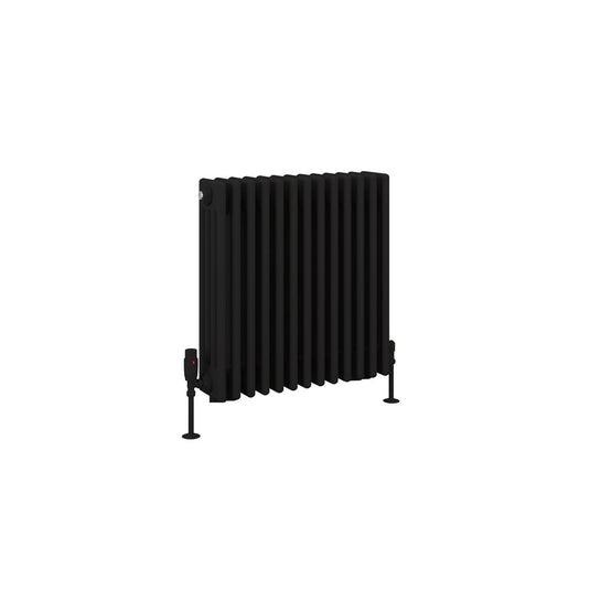 Eastbrook Rivassa 4 Column Radiator 600 x 605mm – Matt Black | 81.0242