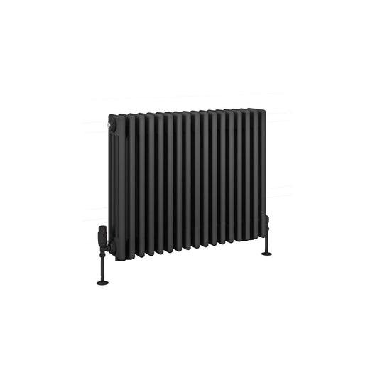 Eastbrook Rivassa 4 Column Radiator 600 x 785mm - Matt Anthracite | 81.0086
