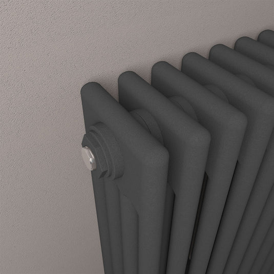 Eastbrook Rivassa 4 Column Radiator 600 x 785mm - Matt Anthracite | 81.0086