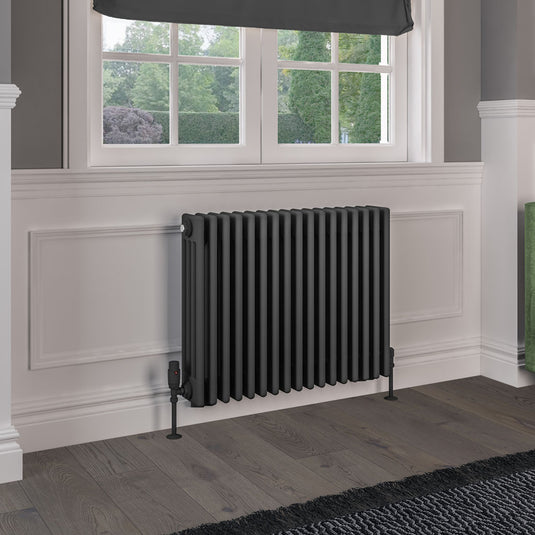 Eastbrook Rivassa 4 Column Radiator 600 x 785mm - Matt Anthracite | 81.0086