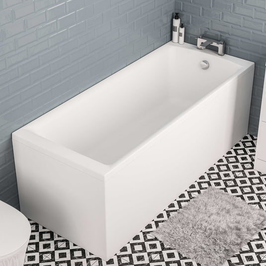 Eastbrook Rockall Single Ended 1675 x 700mm  (5mm) Bath Matt White | 42.0509